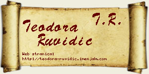Teodora Ruvidić vizit kartica